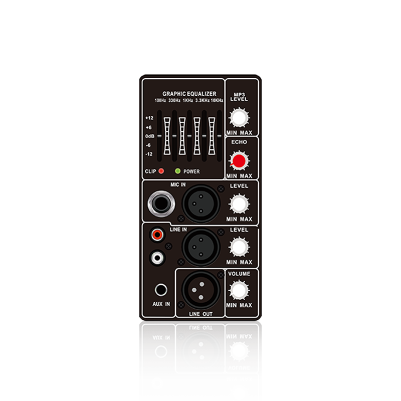 PL66: Input Saluran Mikrofon Tunggal dan Kawalan Gema Mikrofon Modul Fungsian Analog Menegak