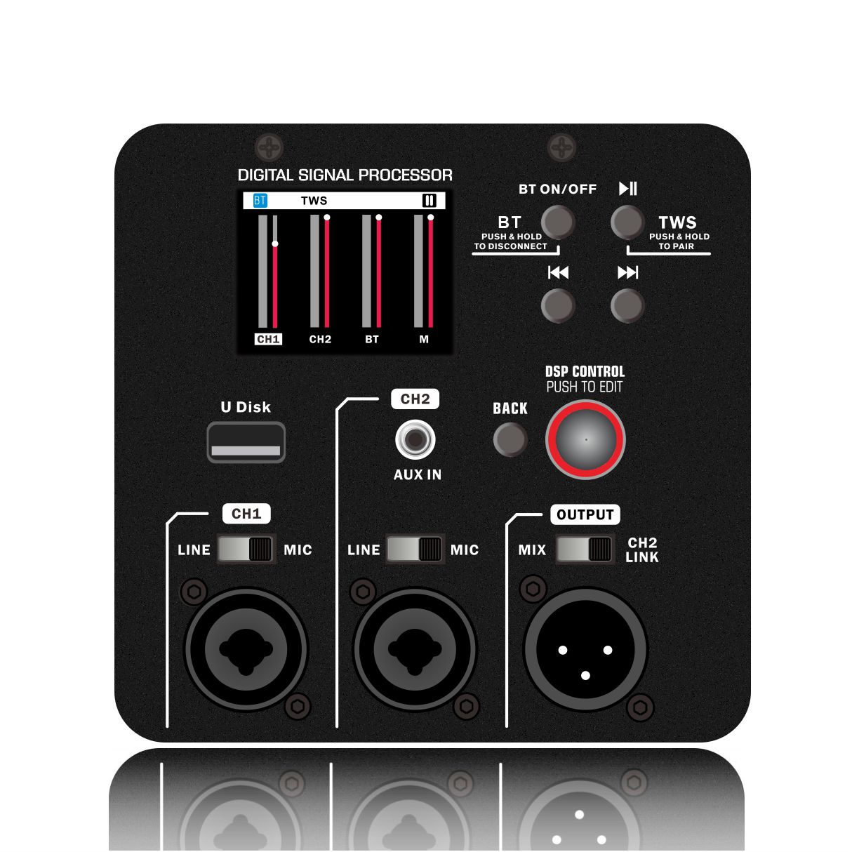 Amplifier Pembesar Suara Aktif Julat penuh DSP2501