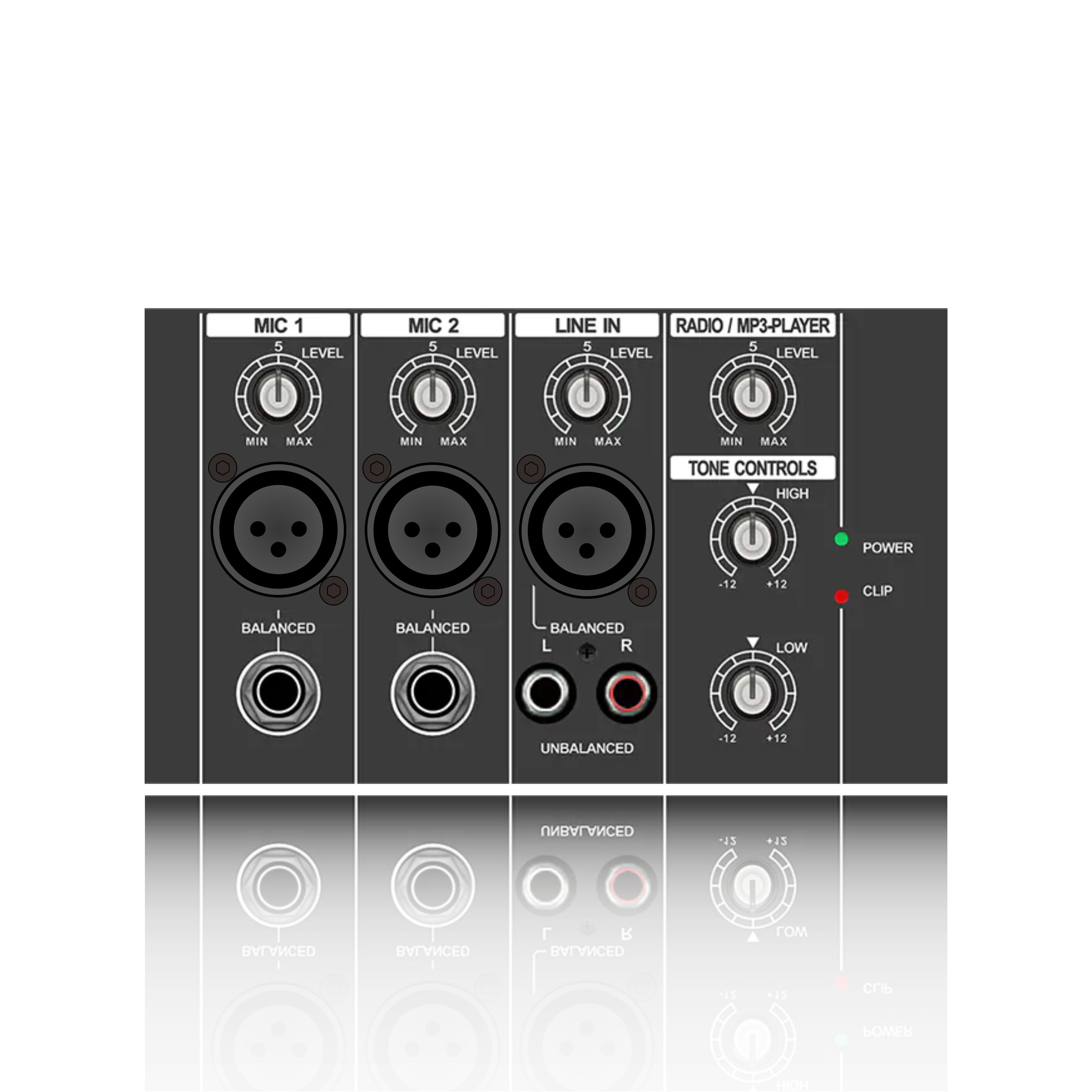 PL1: Treble dan Bass EQ Kawalan Modul Fungsi Analog Mendatar untuk Penguat Kelas AB
