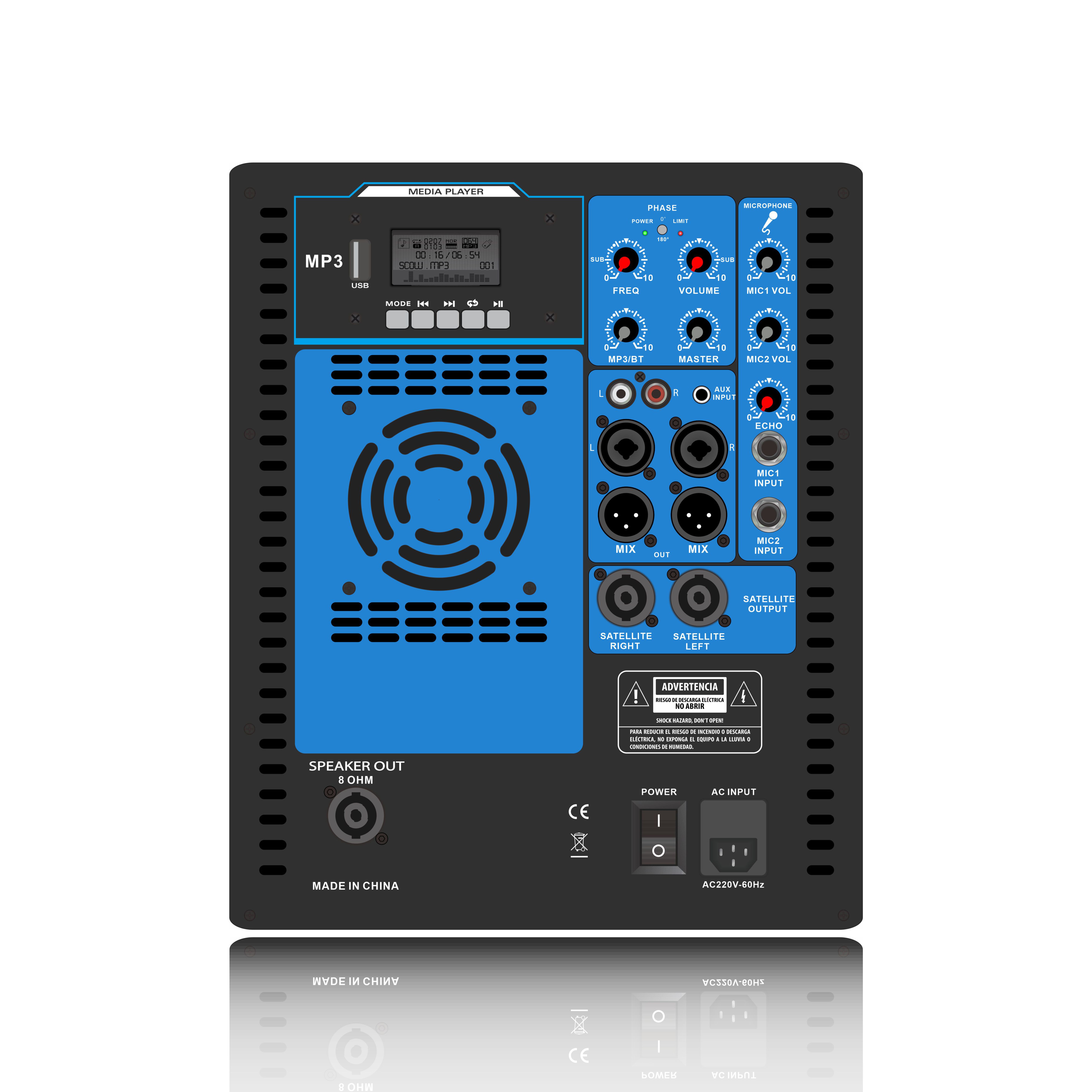 SUB15 Line Array Speaker System Power Amplifier 2.1-2.2