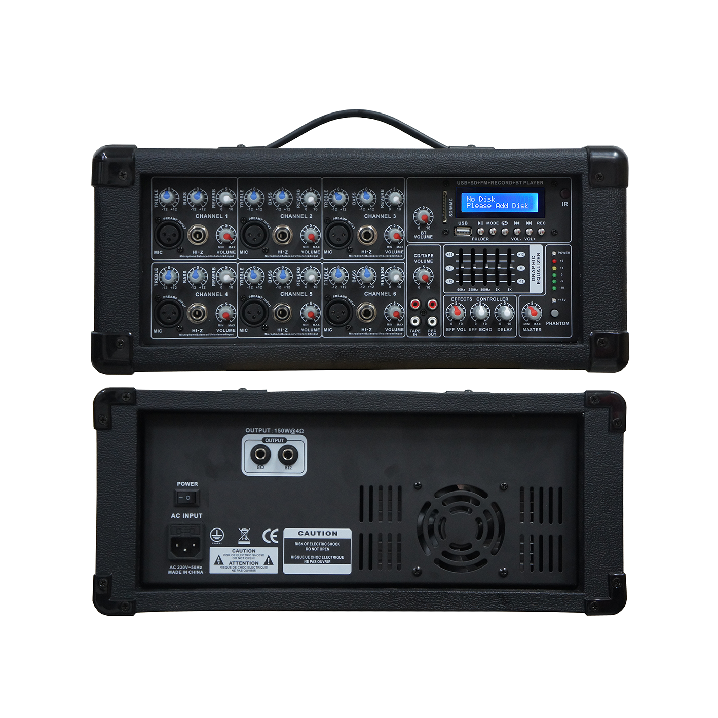 Woodbox 6 saluran Powered Mixer SB6200